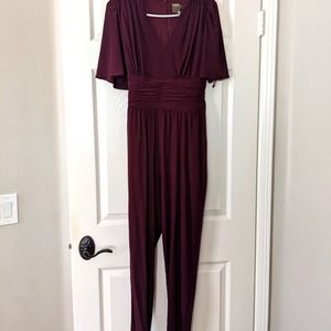 Burgundy jumpsuit
